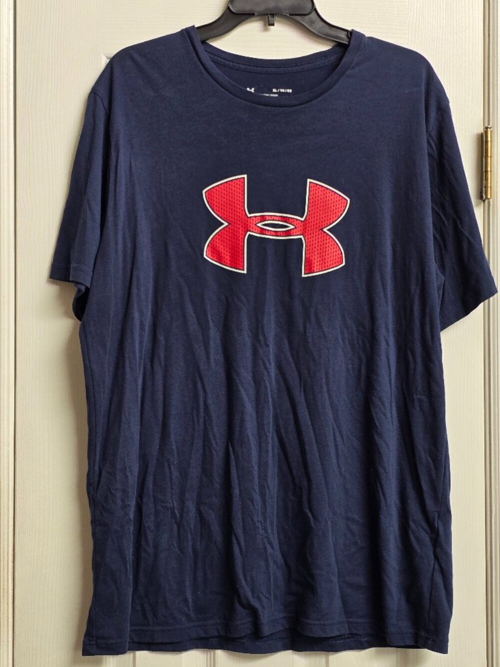 Under Armour HeatGear Men's T-Shirt Short Sleeve Crew Neck Loose Fit Blue/Red XL